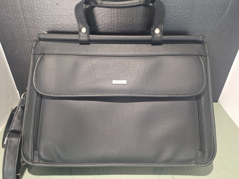 Solo Expandable Business Briefcase Laptop Document Bag Shoulder Strap 16.75